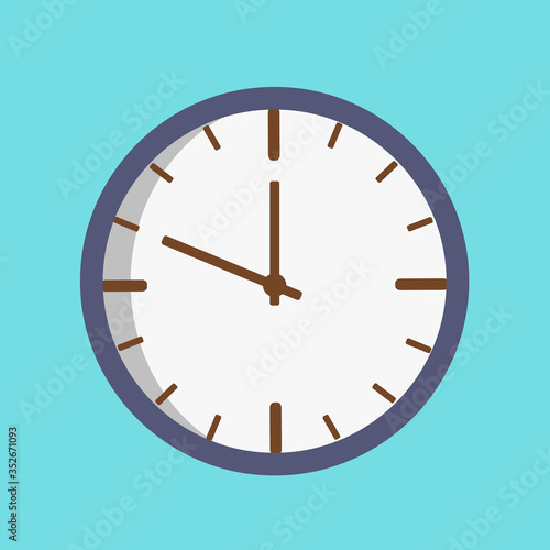 Clock icon isolated on white background. Vector illustration. Eps 10