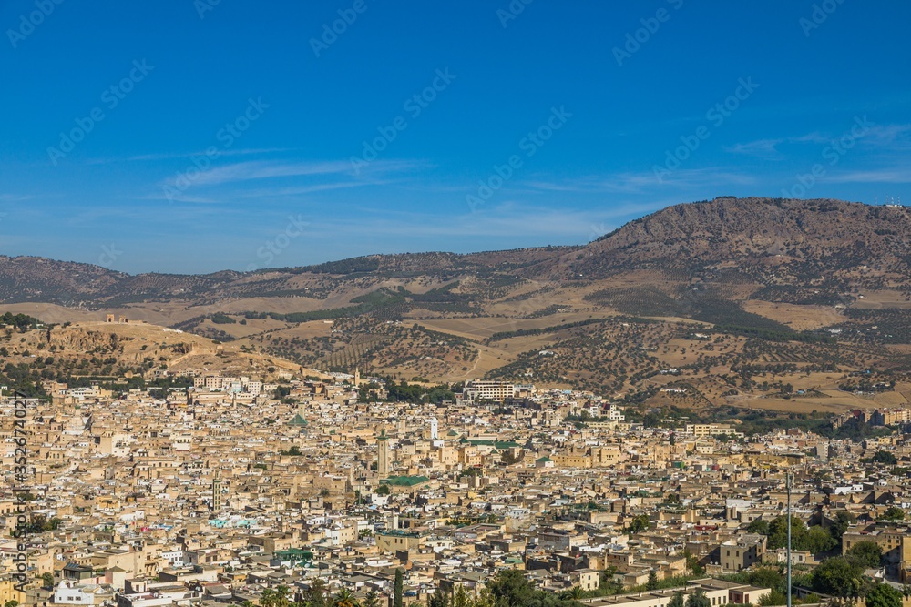 Aerial view of Fez, Morocco