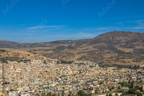 Aerial view of Fez, Morocco