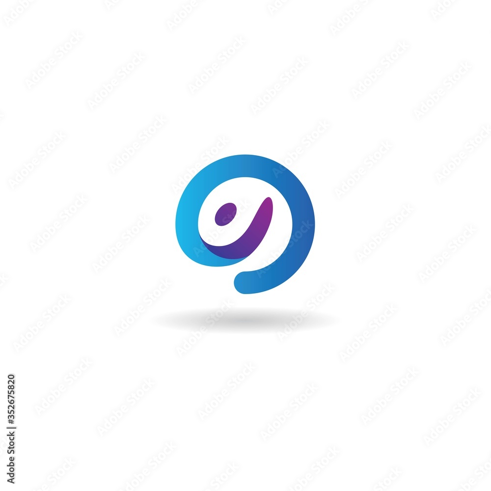 initial o with human logo design vector template