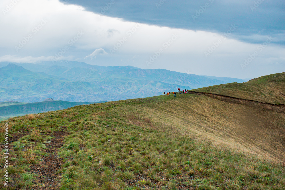 Fototapeta premium wind turbines in the mountains