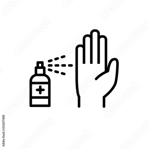 hand sanitizer line icon, vector illustration