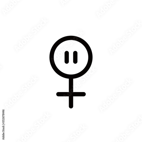 menopause line icon, vector illustration