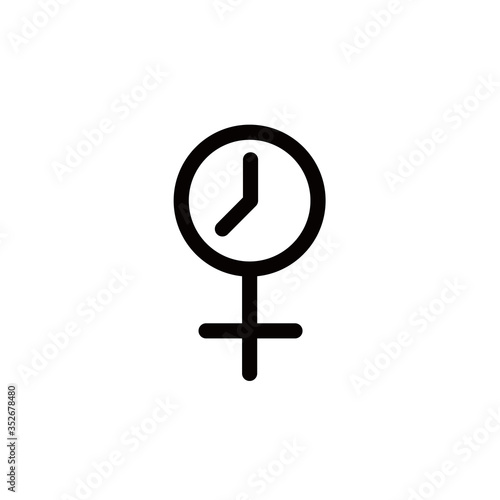menopause line icon, vector illustration