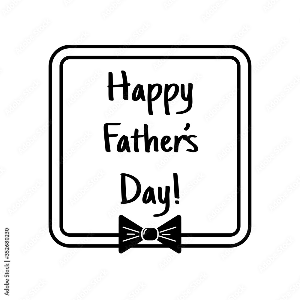 Greeting card template for Father Day. Vector illustration EPS 10