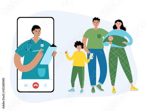Online medicine concept