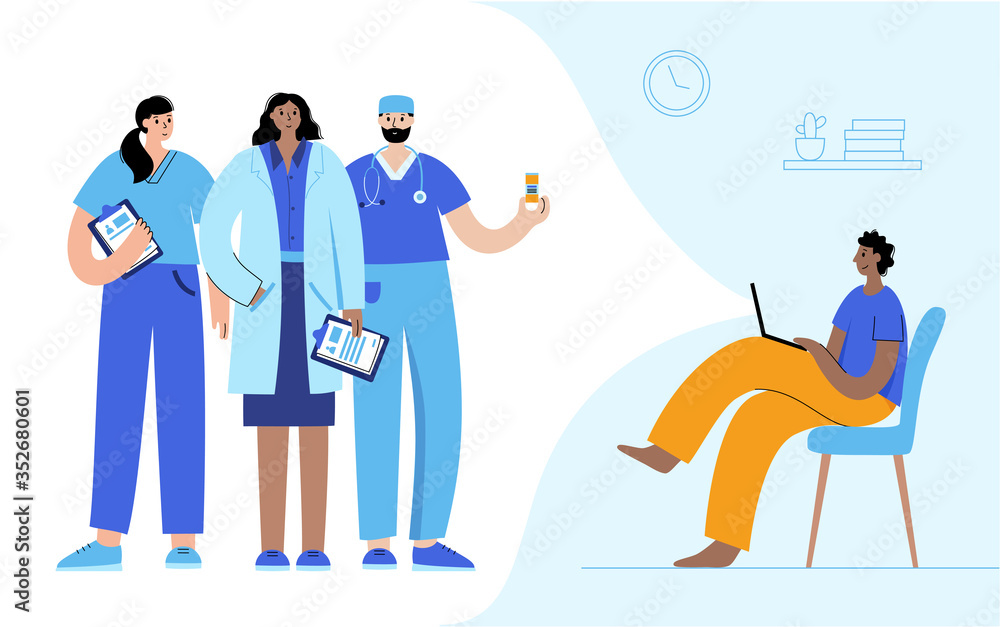 Online medicine concept Online medicine concept