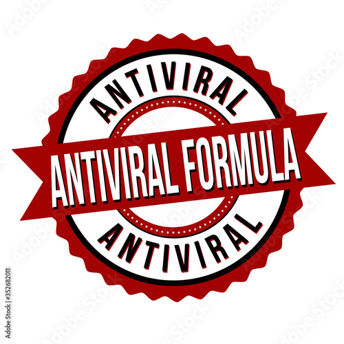 Antiviral formula label or sticker