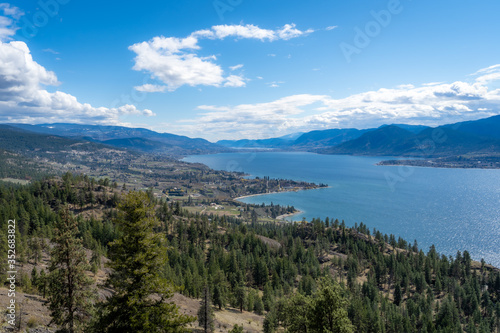 A view from the kvr in Okanagan valley looking towards the town of Penticton bc.