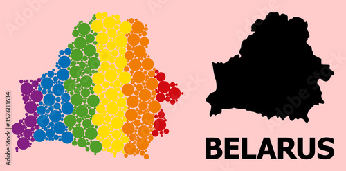 Spectrum Mosaic Map of Belarus for LGBT photo