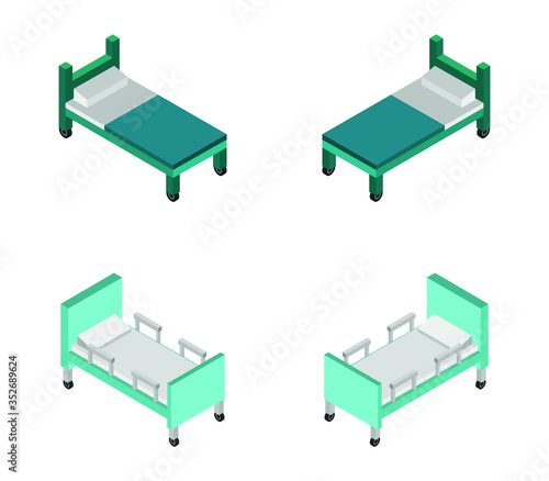 isometric hospital bed