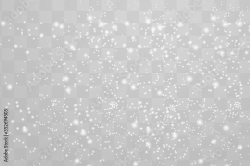 The dust sparks shine with special light. Vector sparkles on a transparent background. Christmas light effect. Sparkling magical dust particles.
