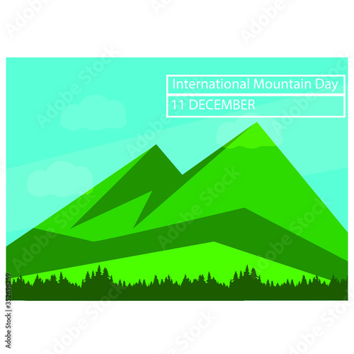 vector illustration of international mountain day background. banner, poster