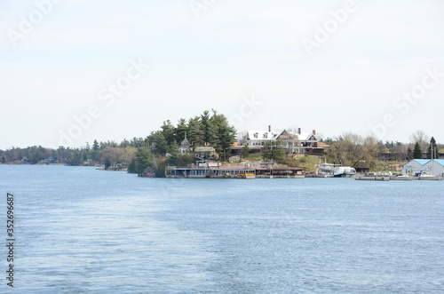One Island in Thousand Islands Region in fall of New York State, USA © Feng