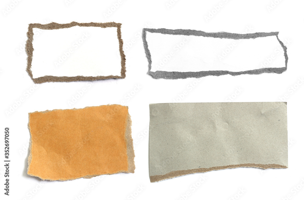 old torn paper isolated on white background with space for text old torn paper isolated on white background with space for text