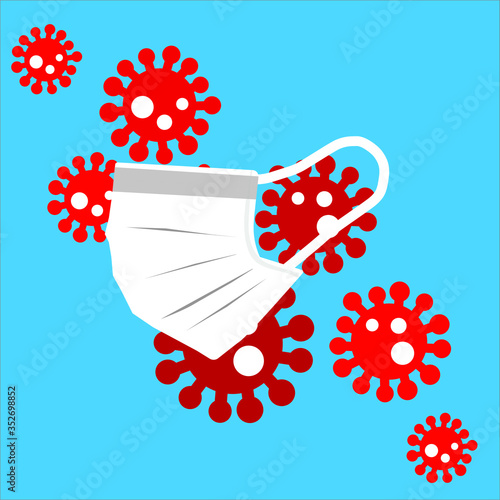 Coronavirus microbes vector symbolising the Coronavirus outbreak 2019/2020