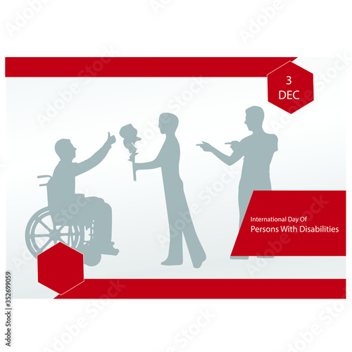 vector illustration for international day of persons with disabilities. background, banner, poster
