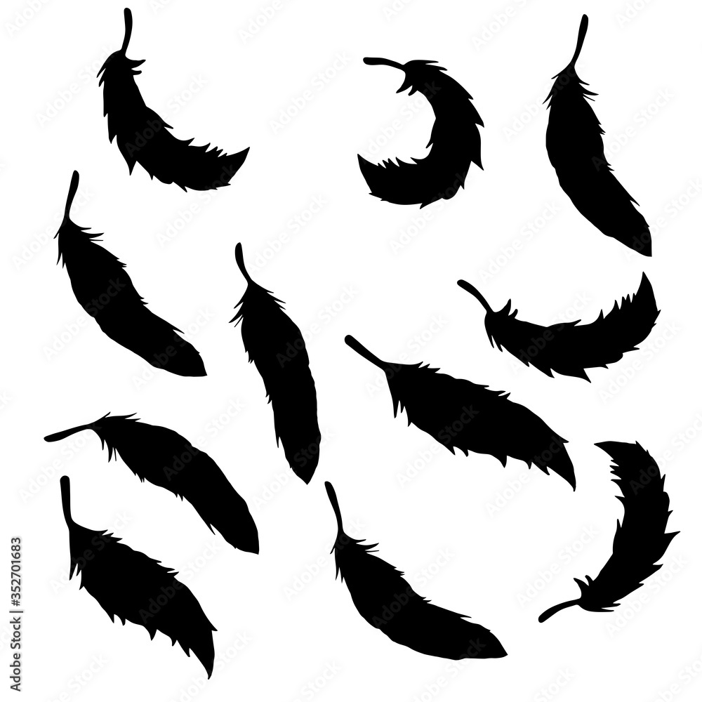 Obraz premium 羽根をデザインした背景素材