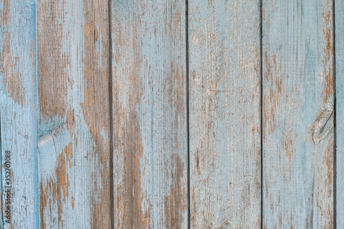 Wooden weathered blue pastel background. Copy space.