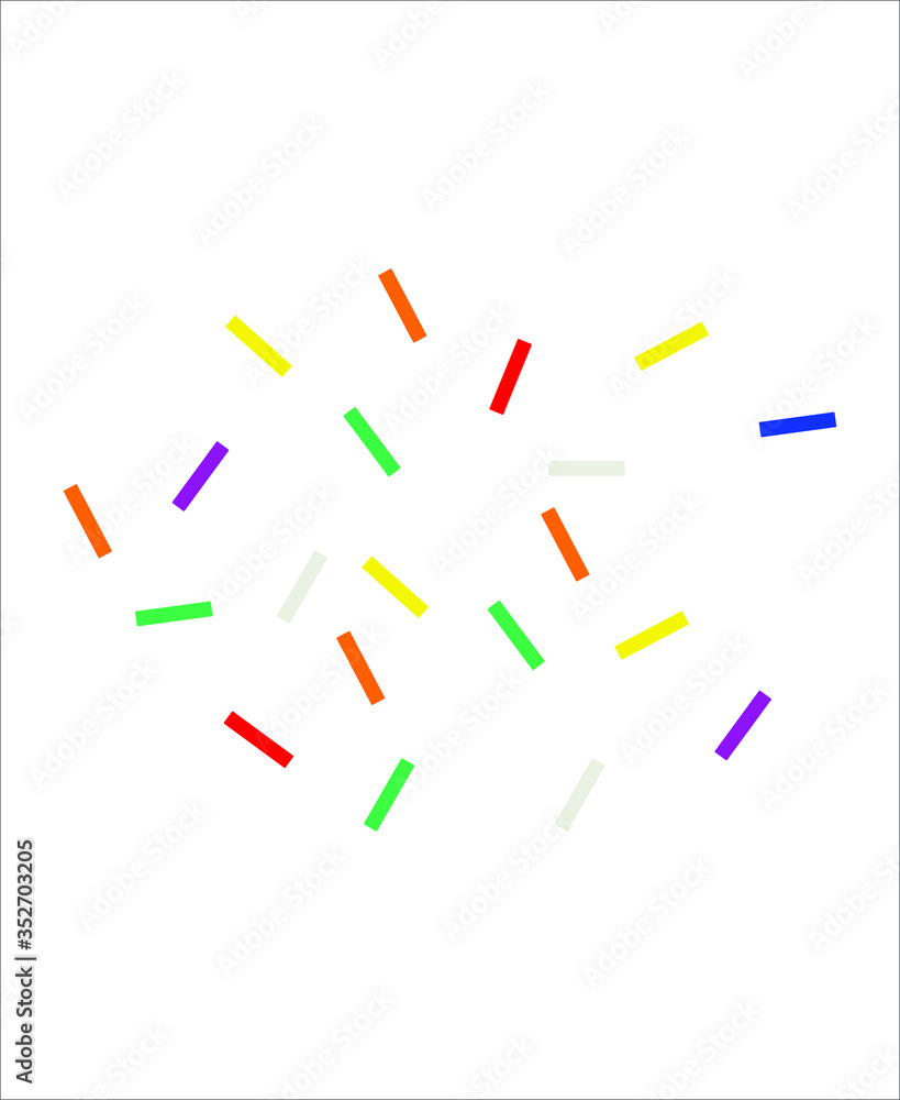 Cake sprinkles vector on a white background Cake sprinkles vector on a white background