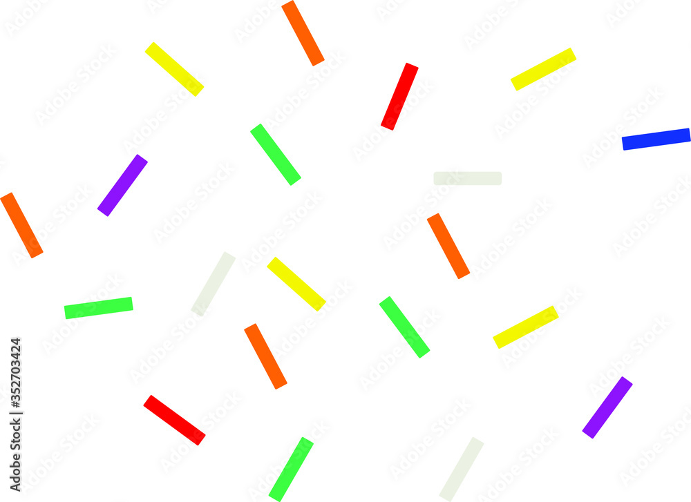 Cake sprinkles vector on a white background Cake sprinkles vector on a white background