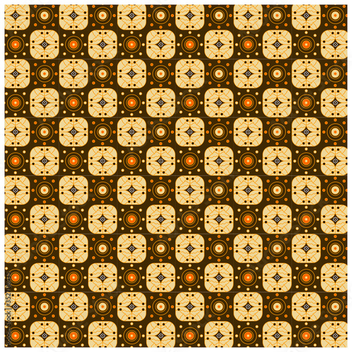 Ethnic geometric seamless pattern adaptation from batik Indonesia