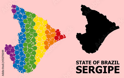 Spectrum Mosaic Map of Sergipe State for LGBT