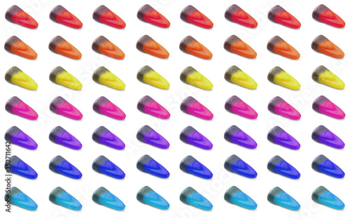 Wallpaper Mural Set of yummy jelly candy corns on white background Torontodigital.ca