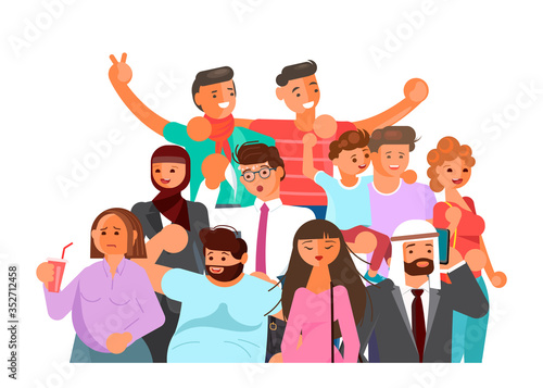 Crowd of people banner