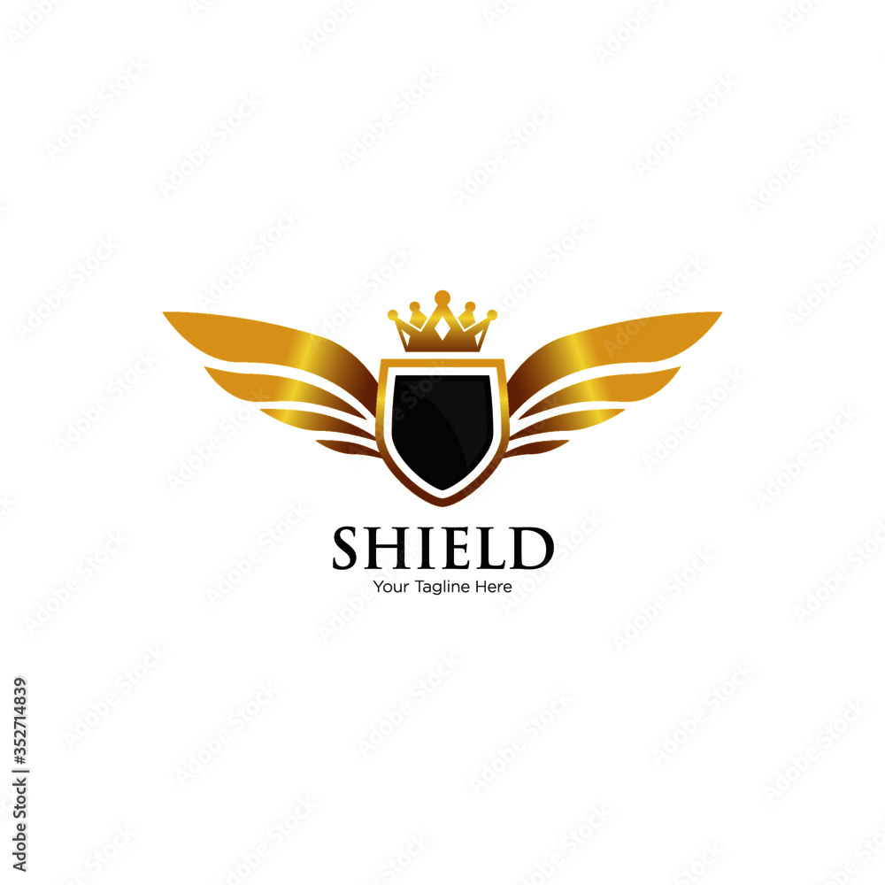 Luxury Gold Shield Logo Template