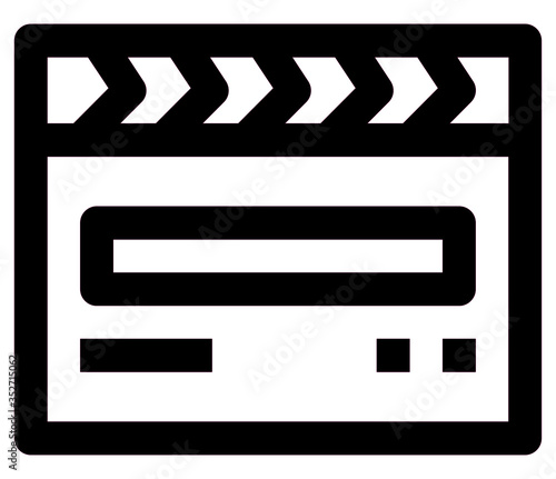 movie clapper board vector