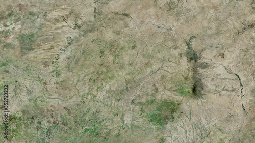 West Darfur, Sudan - outlined. Satellite photo