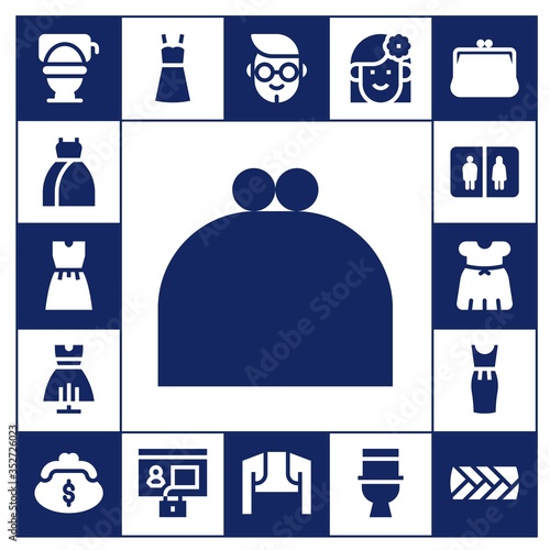 Modern Simple Set of lady Vector filled Icons