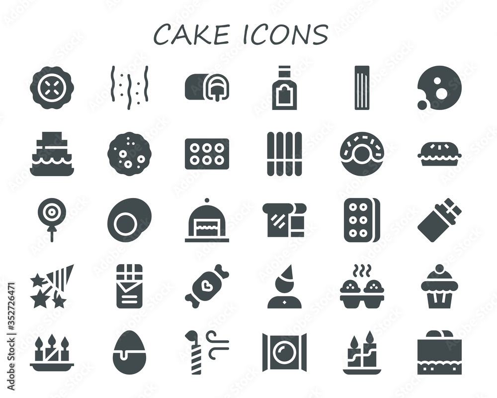 cake icon set cake icon set