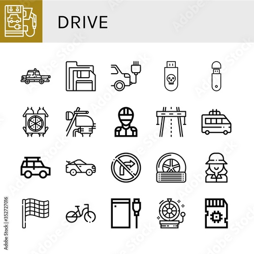 Set of drive icons
