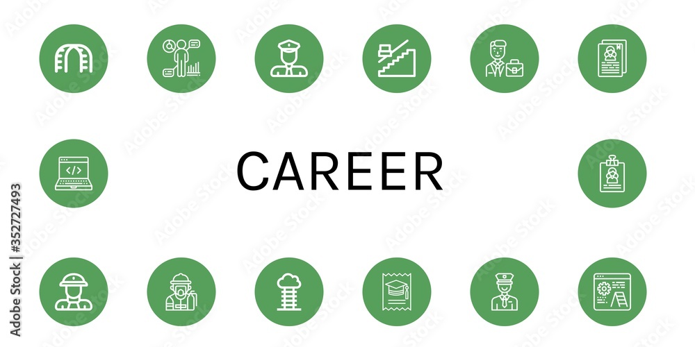 Set of career icons Set of career icons