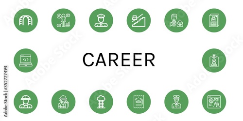 Set of career icons