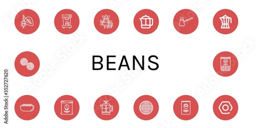 beans icon set