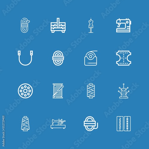 Editable 16 thread icons for web and mobile