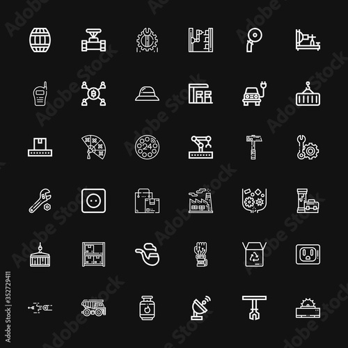 Editable 36 industrial icons for web and mobile