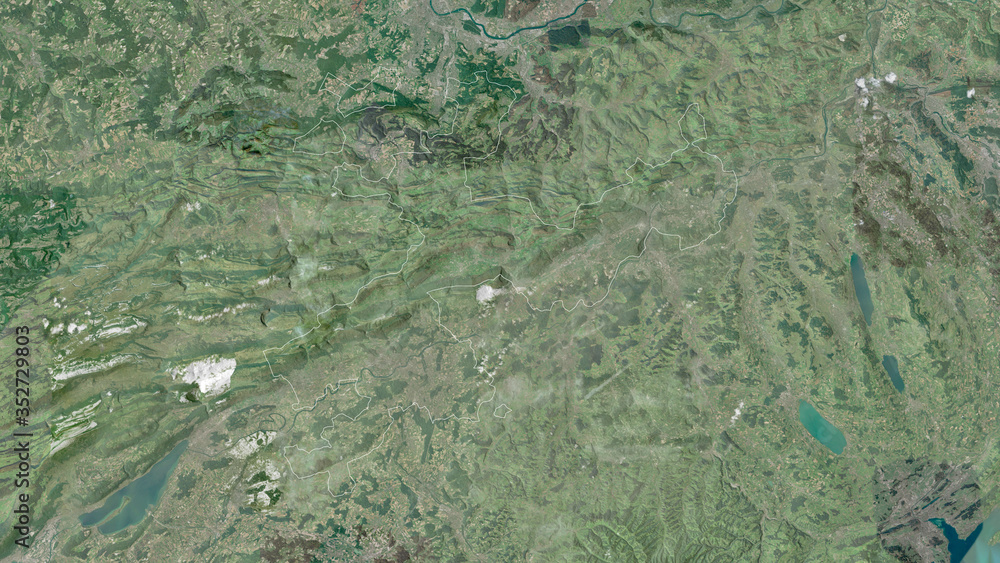 Solothurn, Switzerland - outlined. Satellite Solothurn, Switzerland - outlined. Satellite