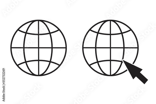 Web site icon. Online site vector icon. Image of internet access. Stock template.