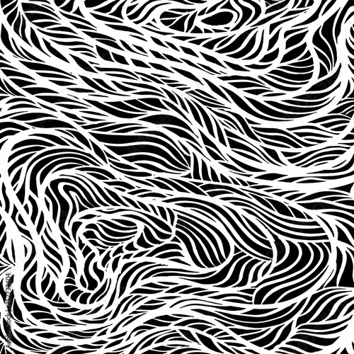 Fototapeta Naklejka Na Ścianę i Meble -  Grunge style. Abstract texture. Background. Brush pattern. White and black vector.
