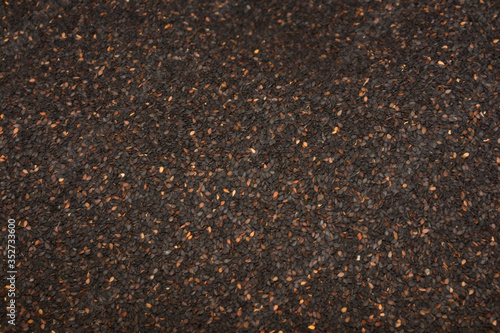 Black sesame seeds background