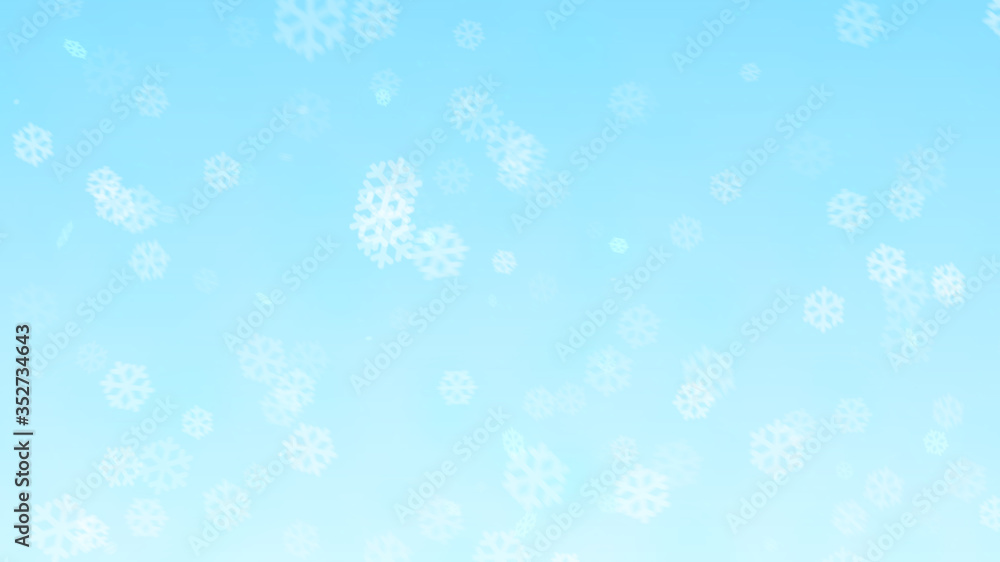 Christmas winter snowflake with blue sky background.