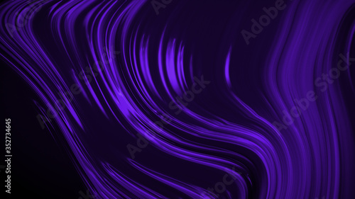 Abstract purple black background with waves luxury. 3d illustration, 3d rendering.