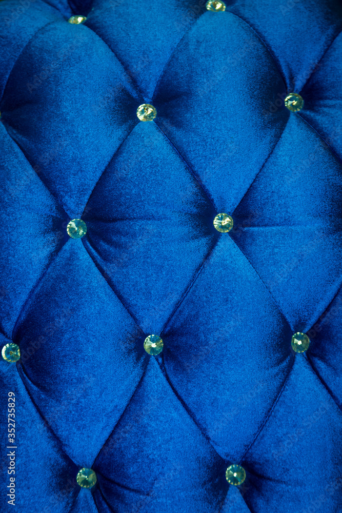 Fototapeta premium Luxury of blue fabric with diamond