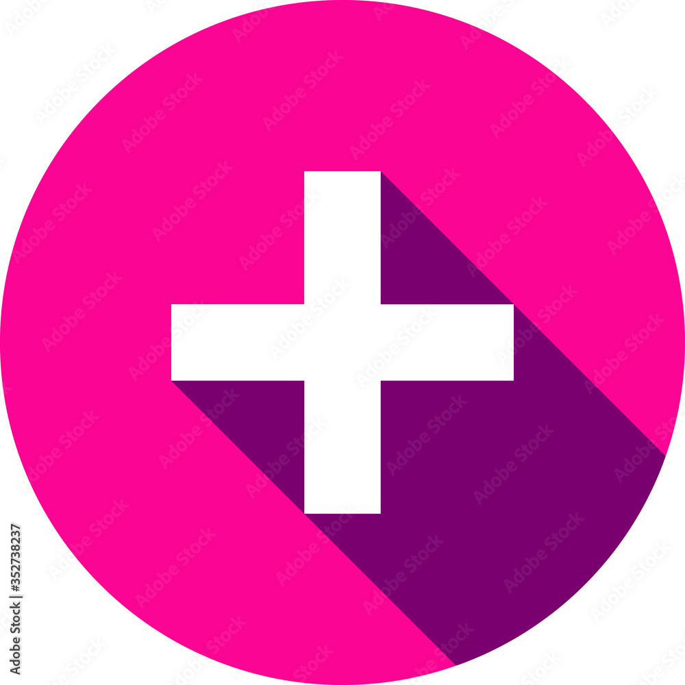 Obraz premium road crossing or plus icon