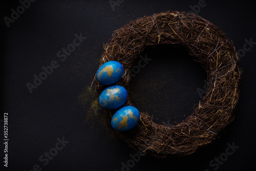 christmas wreath on white background