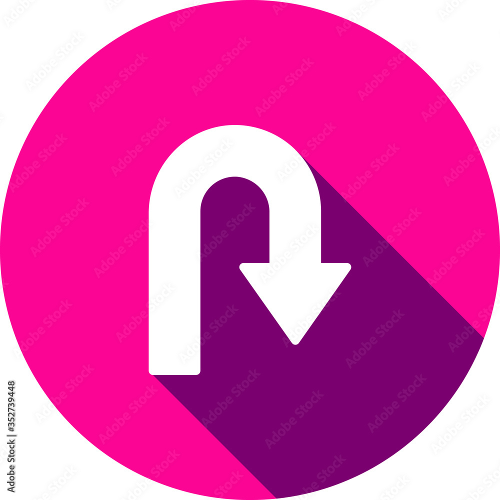u turn right icon u turn right icon